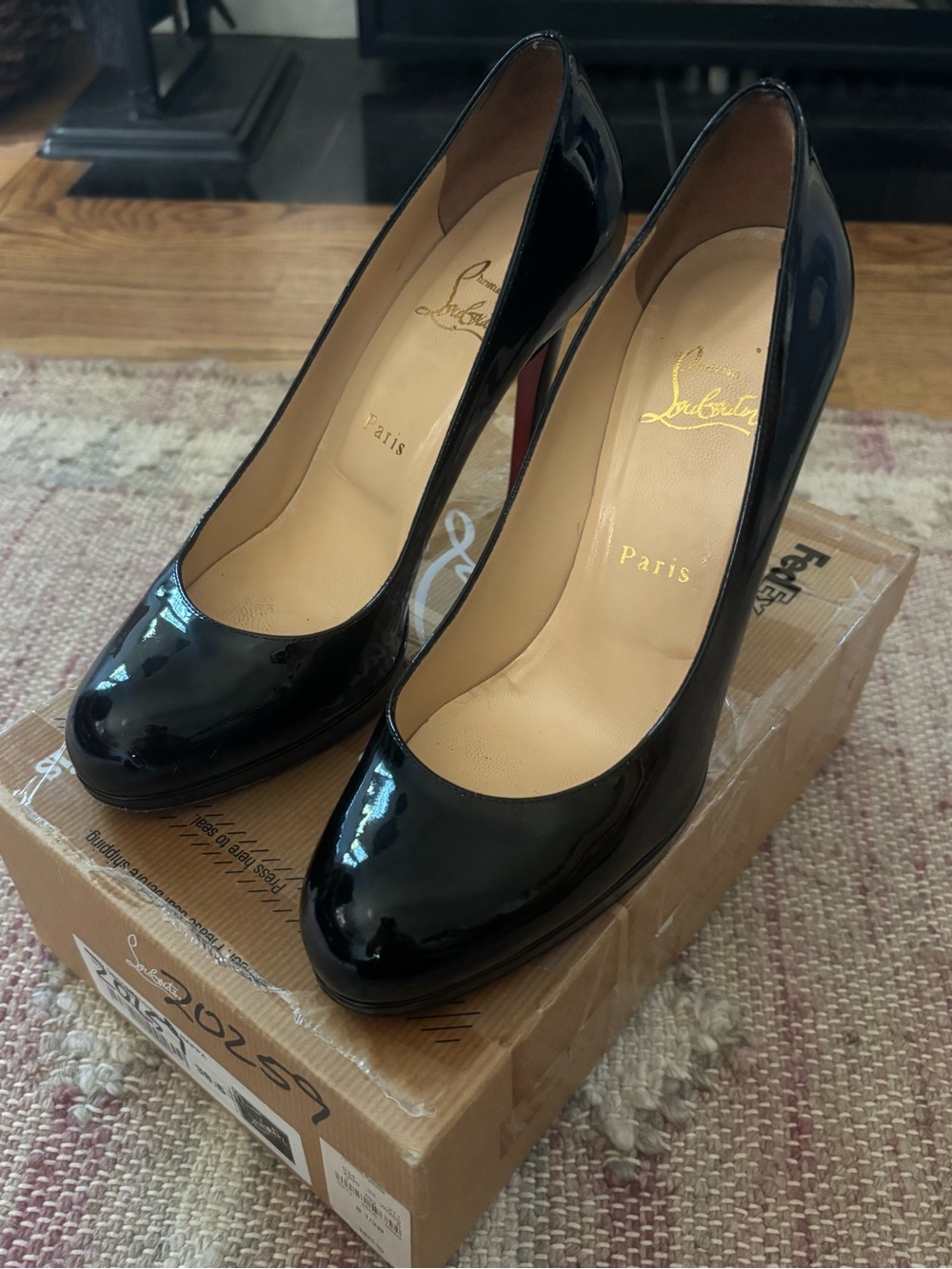 Christian Louboutin Black Patent Leather Heels